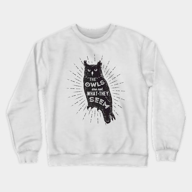 What They Seem Owls Cute Love Owl Design Crewneck Sweatshirt by Owl Is Studying